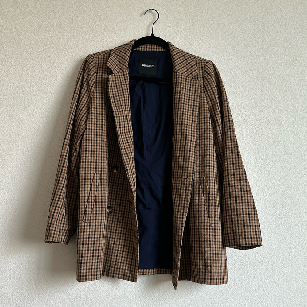 Madewell plaid oversize blazer